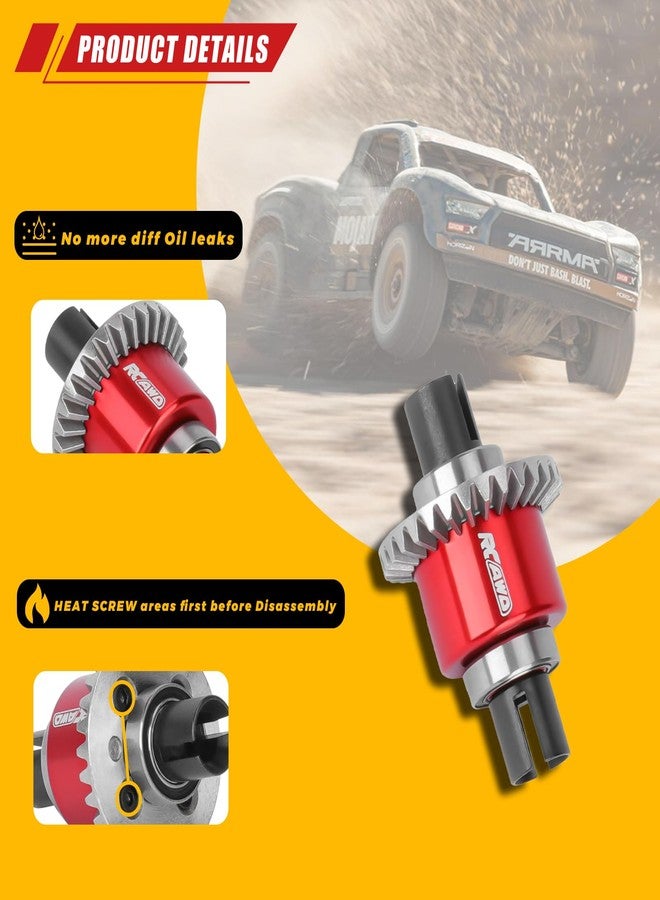 RCAWD Oiltight Differential 30T 0.8Mod with 12T Main Gear Replace for ARA311177V2, for Arrma 1/16 Mojave Grom 1/14 Typhon 1/18 Granite, Losi 1/12 Oil Filled Rear Differential Upgrades Part - Image 3